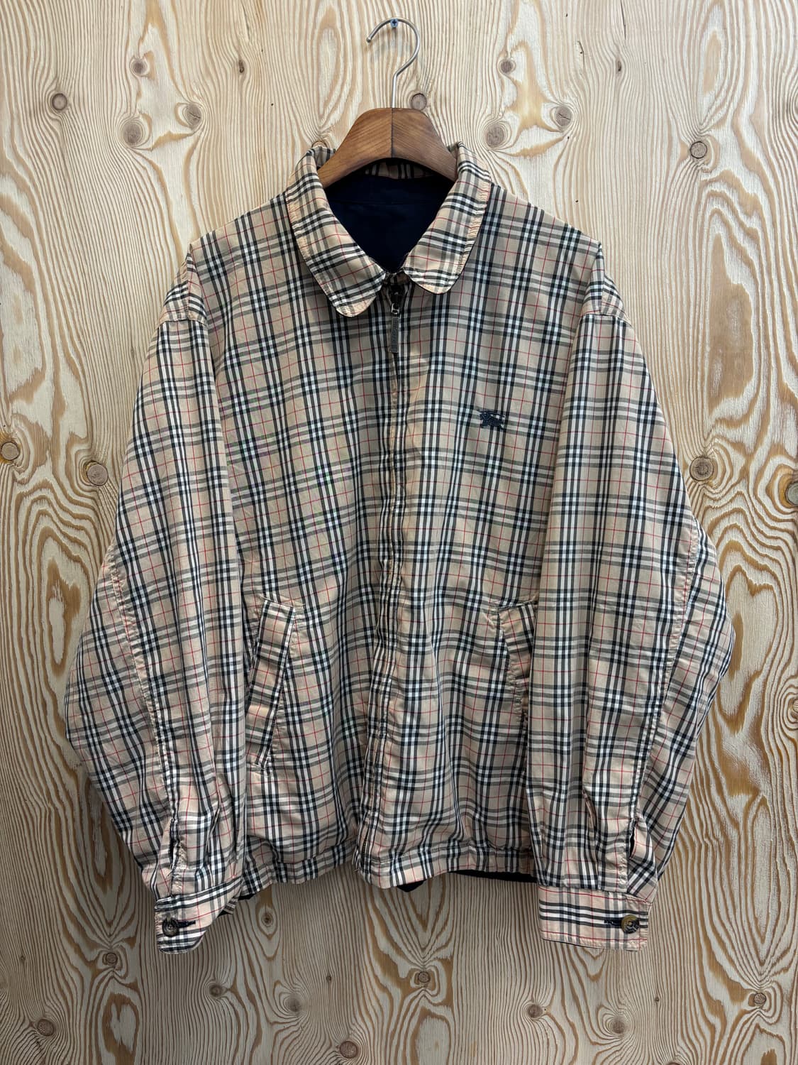 00s 버버리 노바 체크 리버시블 블루종  상품이미지1