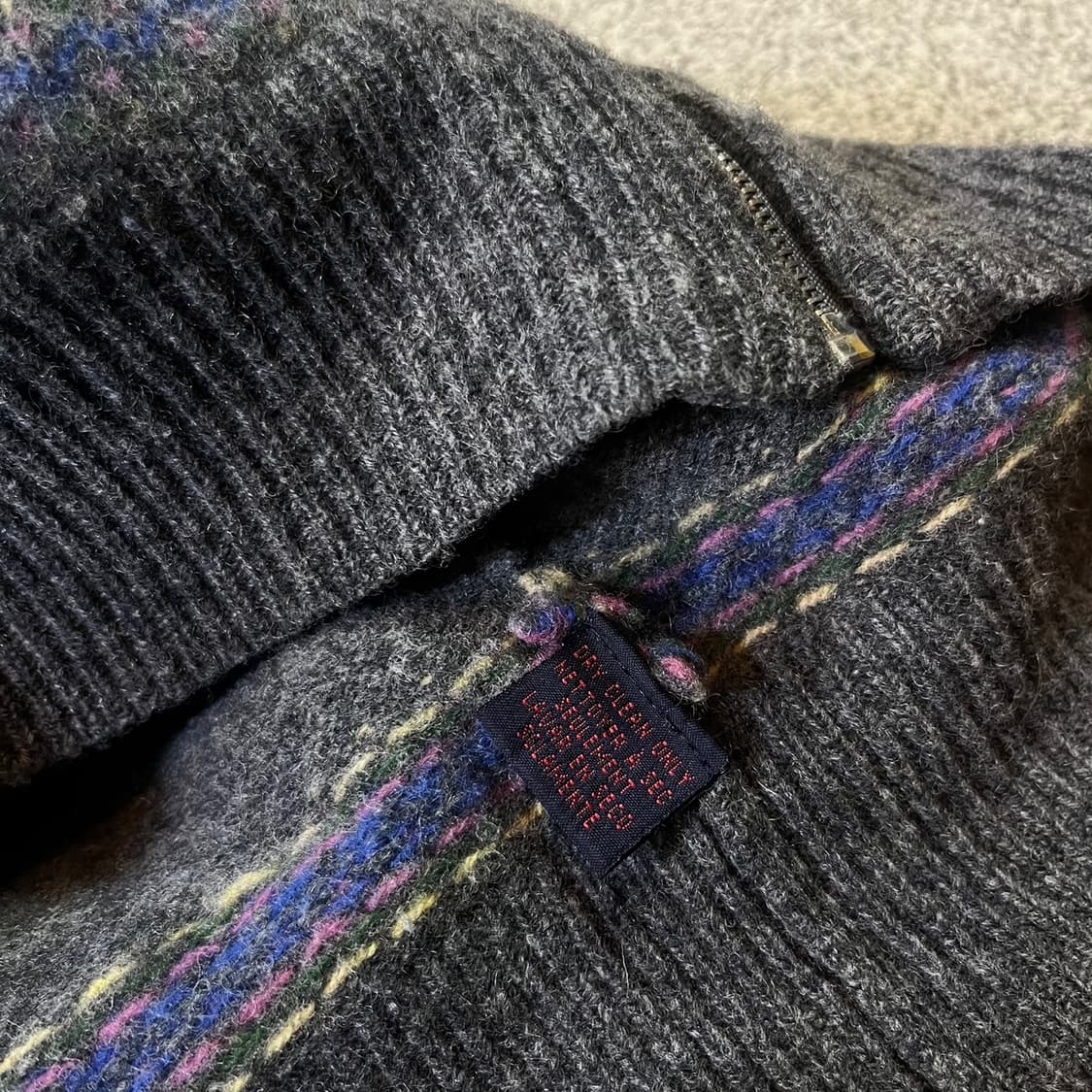 랄프로렌 블랙라벨 페어아일 울 니트 집업 상품이미지5