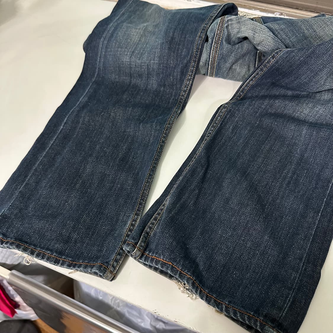 L 리바이스701 스트레이트핏 중청워시드 데님팬츠 상품이미지7