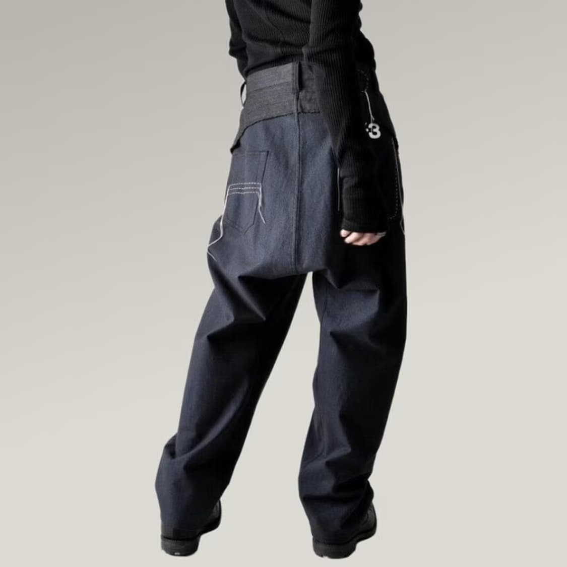 Yohji Yamamoto Adidas 요지야마모토 H본 투톤 데님팬츠 상품이미지4