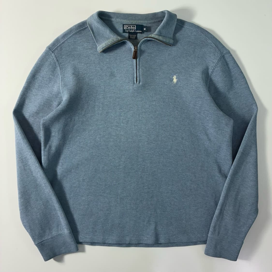 Polo   폴로 랄프로렌 자수 코튼 반집업 니트   상품이미지1