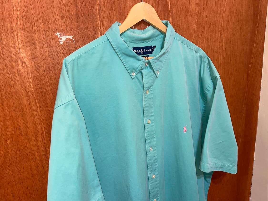 (3XL) POLO 폴로 랄프로렌 솔리드 반팔 셔츠 블레이크 상품이미지2