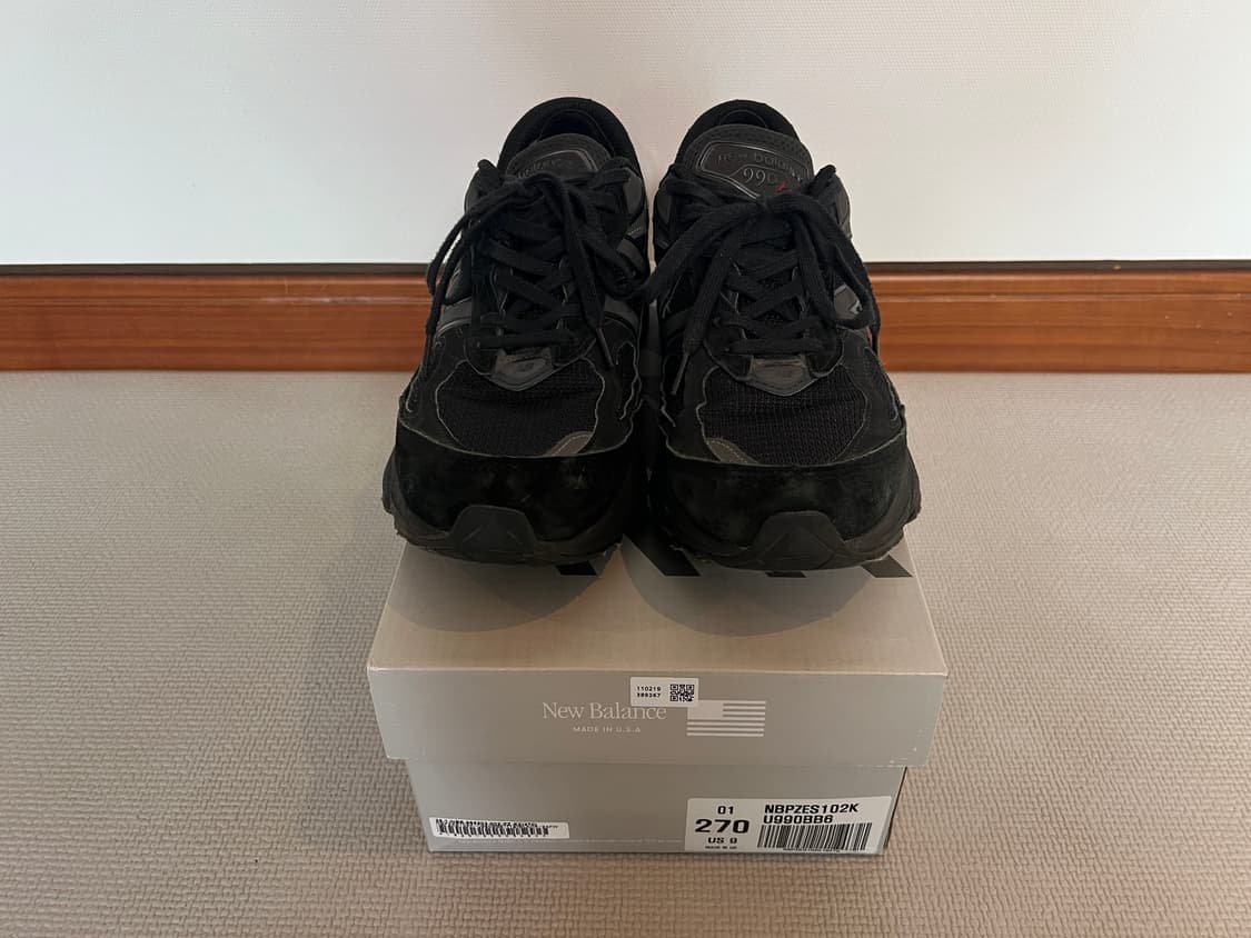 무료배송 - Made in USA 뉴발란스 990v6(트리플블랙) 270 상품이미지2
