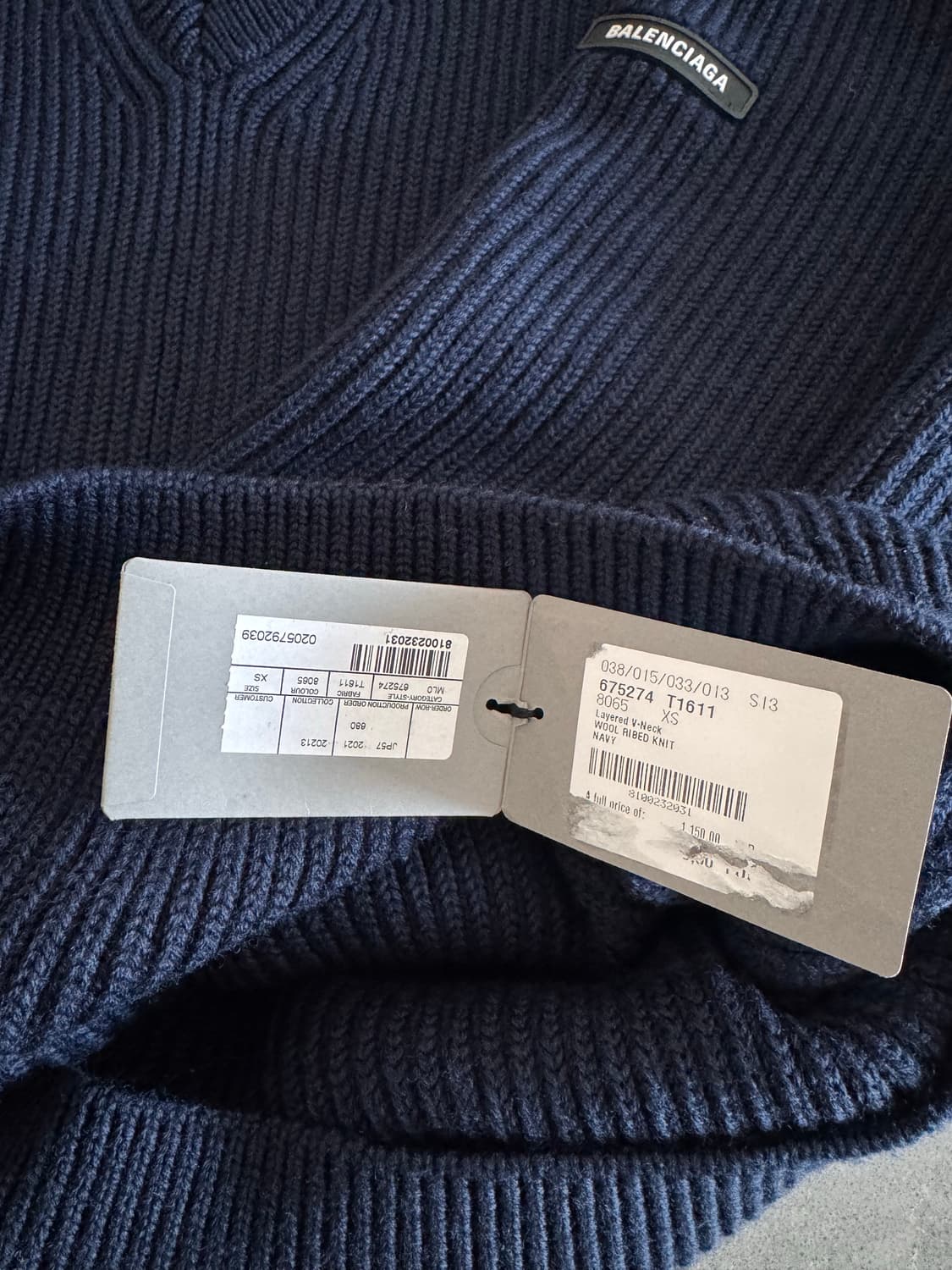 발렌시아가 니트집업 xs 상품이미지4