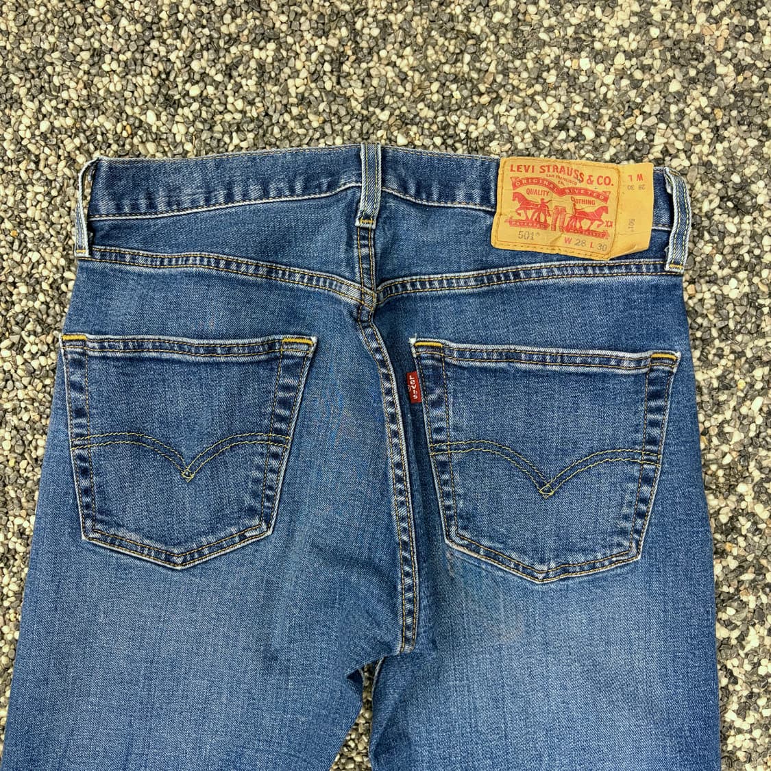 리바이스 501 미디엄 워시 데님 (28) 상품이미지3
