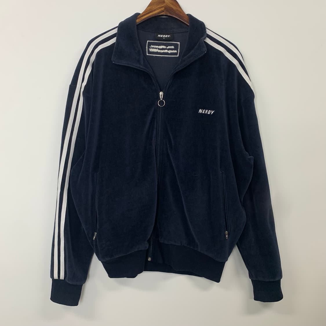 널디 네이비 벨루어 벨벳 져지 상품이미지2