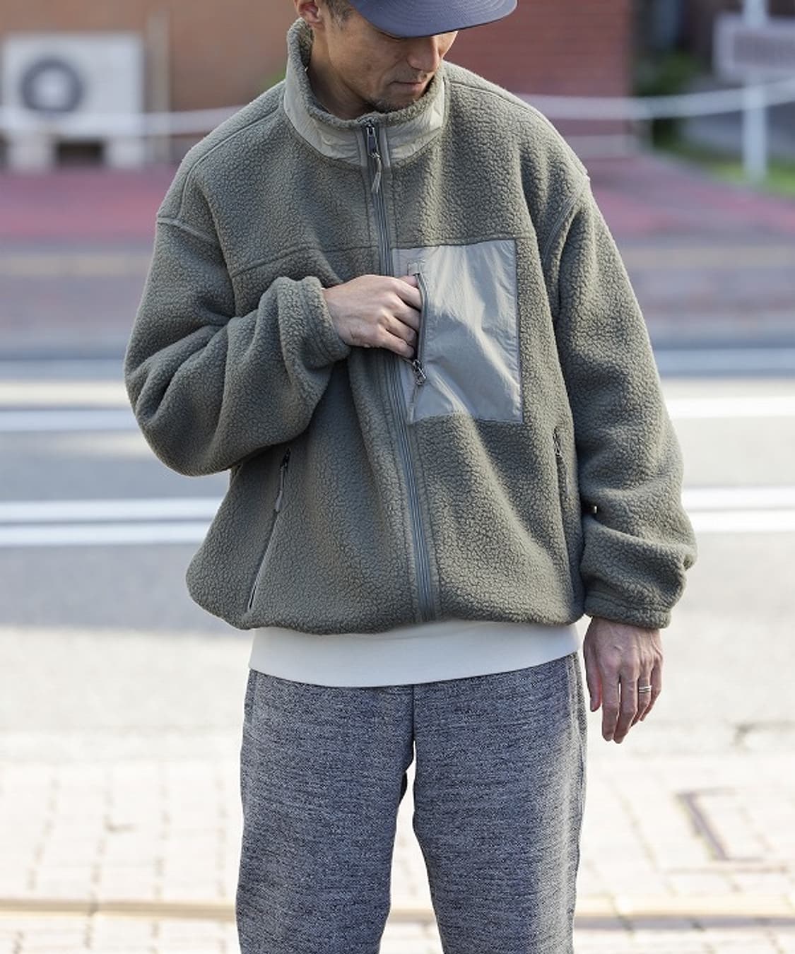 freshservice 프레쉬서비스 25fw헤비플리스 카키 L 상품이미지2