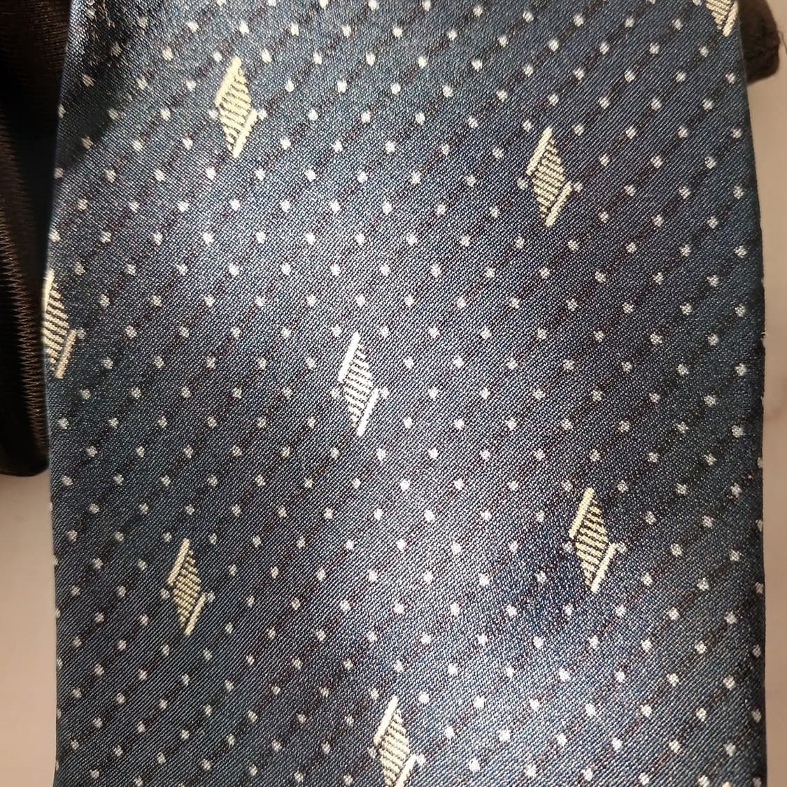 세루티 실크 네이비 마이크로 패턴 넥타이 9.1cm A+등급 A19196 상품이미지6