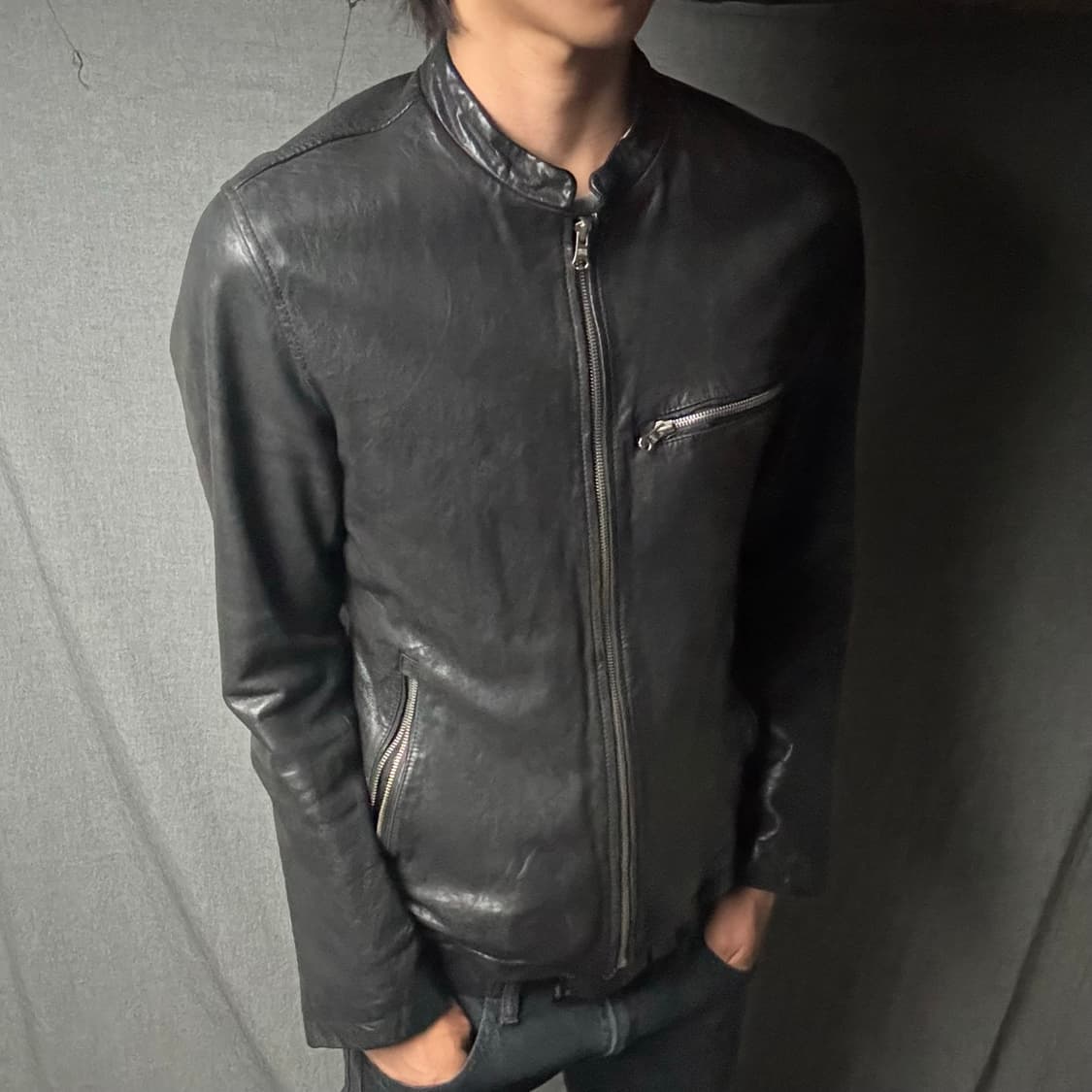 lamb skin leather jacket 상품이미지2
