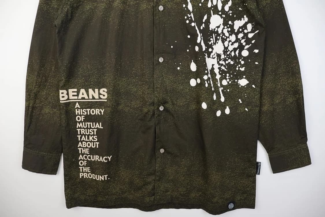 FLYBEANS 카키 그래픽 셔츠  상품이미지7