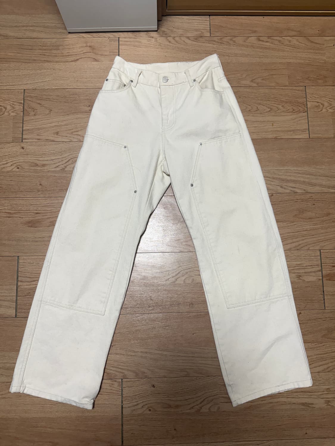 (28~30size) 세미와이드핏 크림 카펜더 데님팬츠 상품이미지1