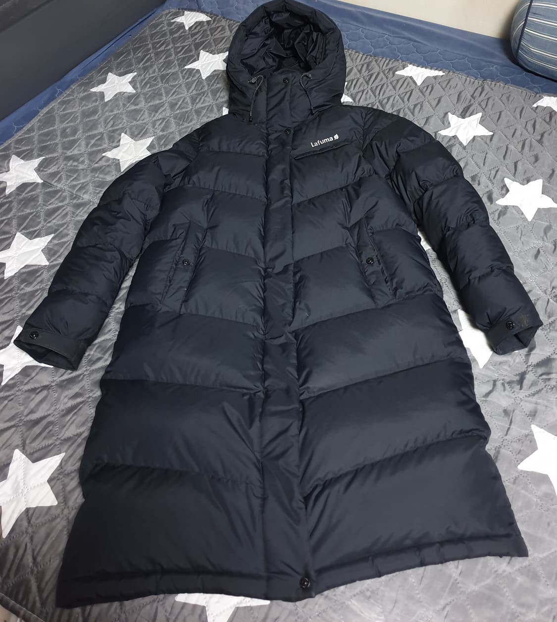 LAFUMA 라푸마 덕다운 후드 롱패딩 블랙 (M) 상품이미지1