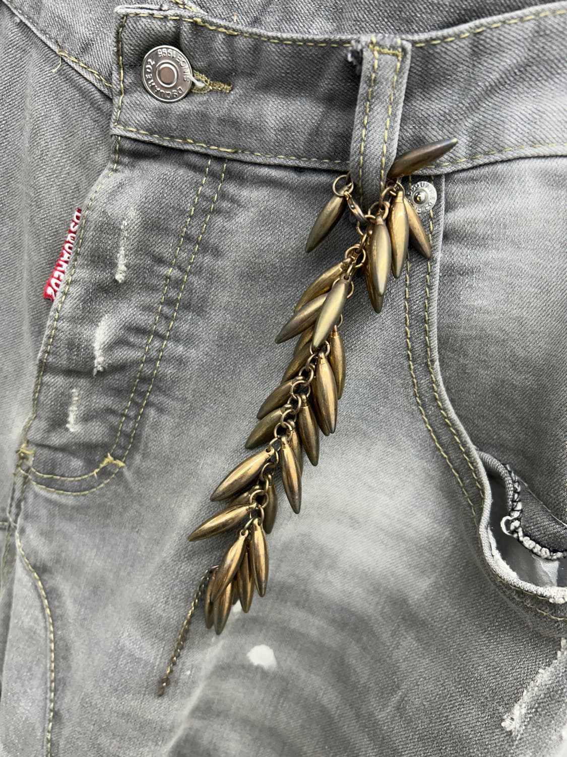 총알골드스터드 팔찌/참 상품이미지1