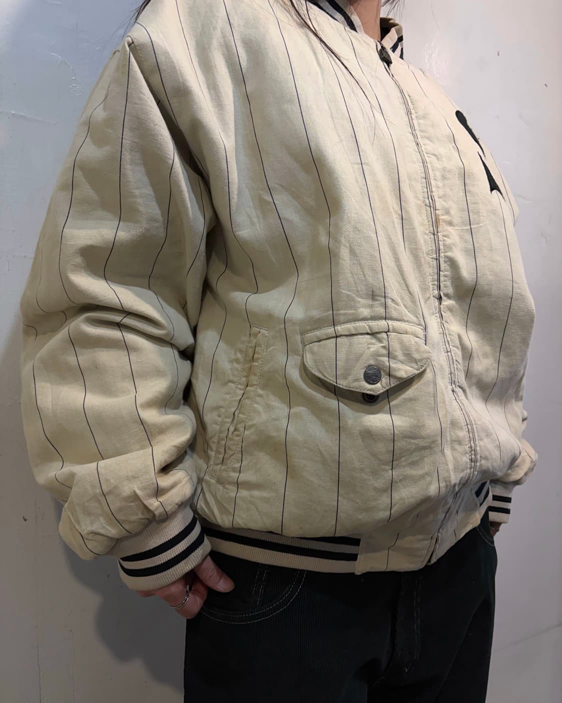 90s AMERICAN VINTAGE baseball denim jk 상품이미지5