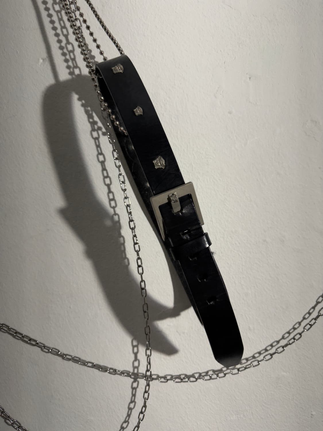 90s 베르사체 메두사 스퀘어버클 벨트 상품이미지1