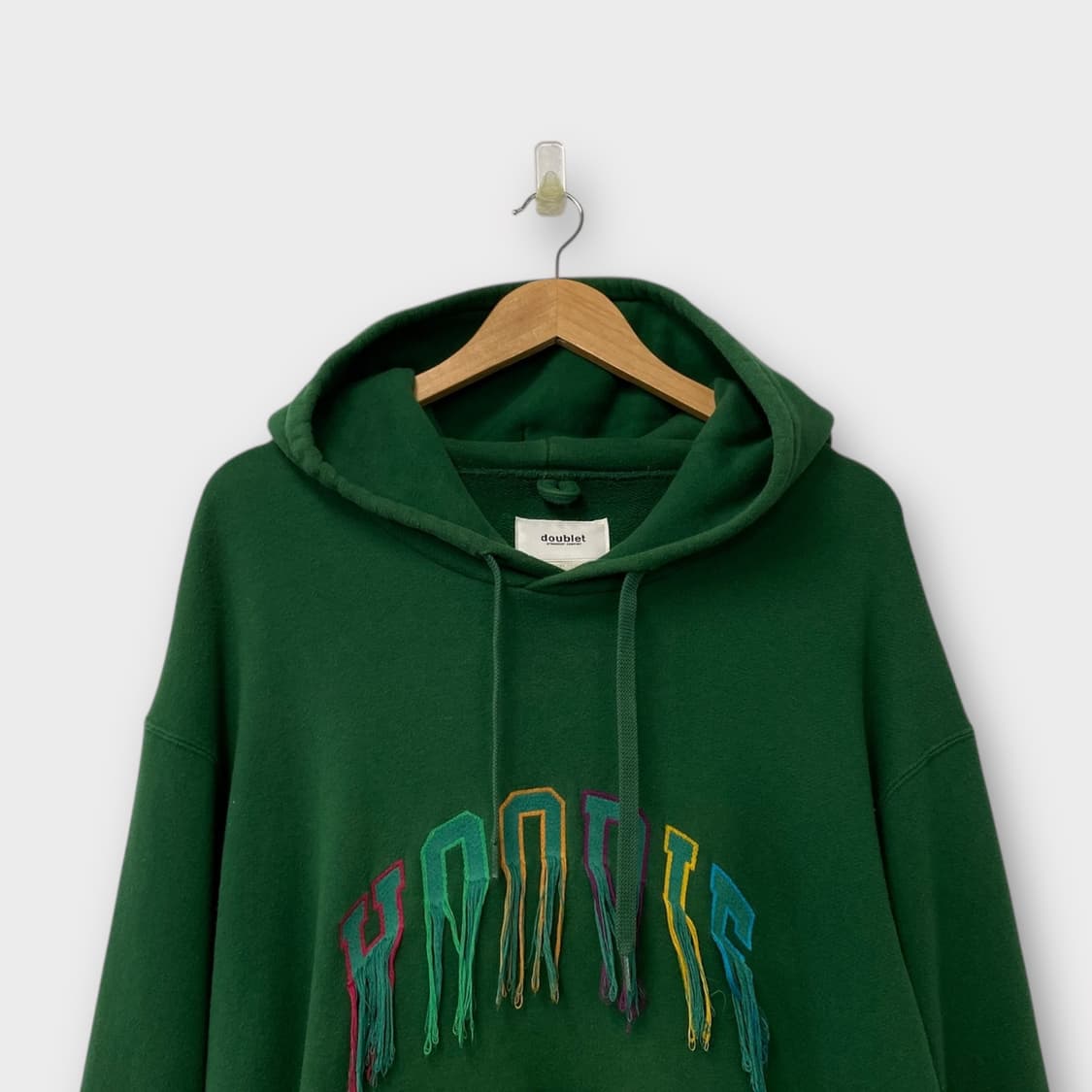 doublet 더블렛 그린 자수테슬 후드티 XL  상품이미지2