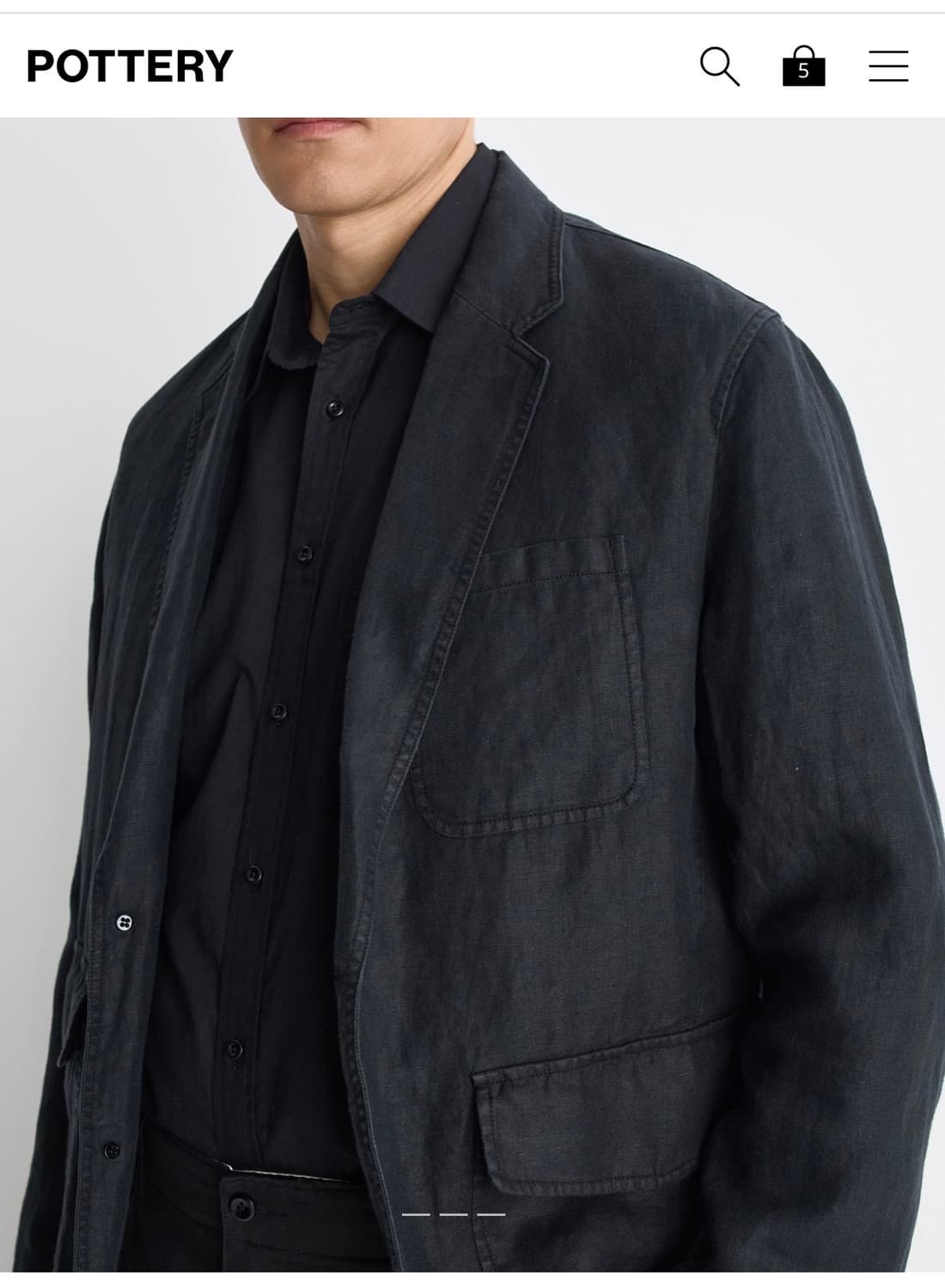 포터리 아이리쉬 린넨 컴포트 블레이저 상품이미지6