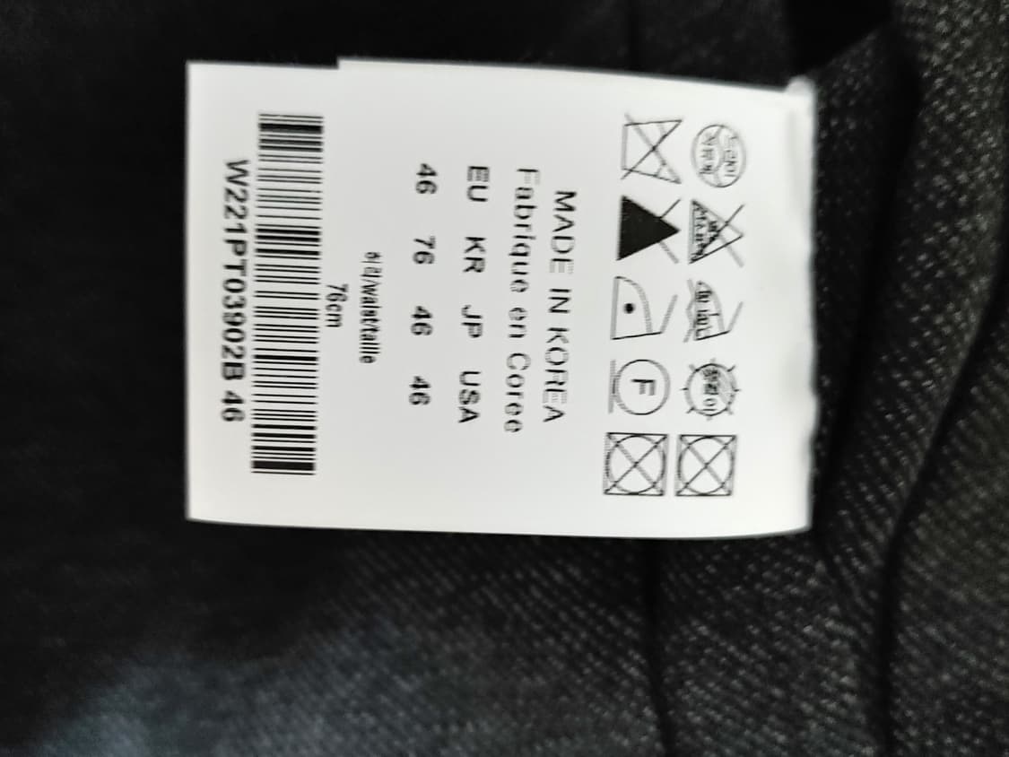 우영미 22ss 블랙 커프스 턴업 울 코트/바지 셋트 상품이미지10