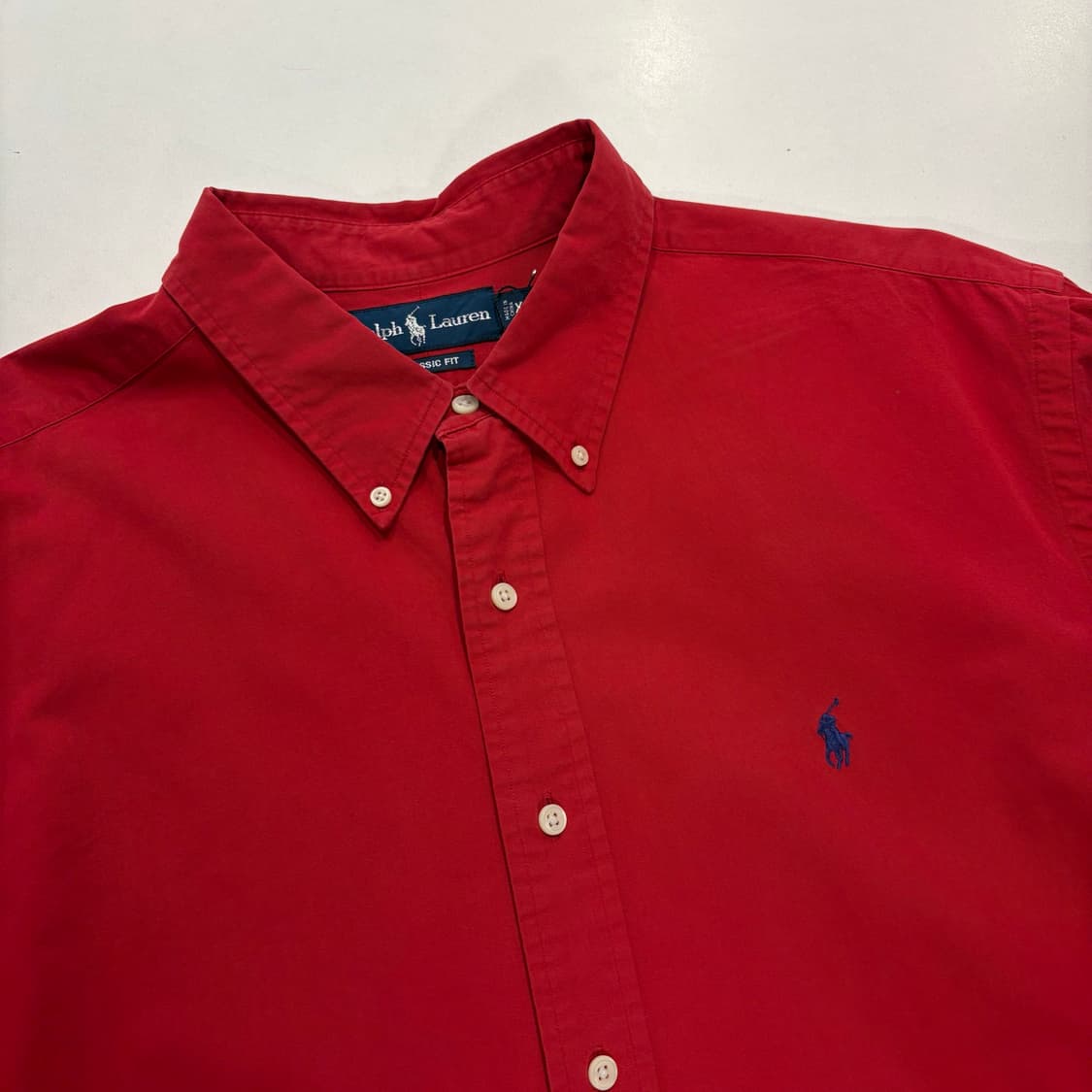 [2XL] 폴로 랄프로렌 클래식핏 셔츠 레드 E304 상품이미지3