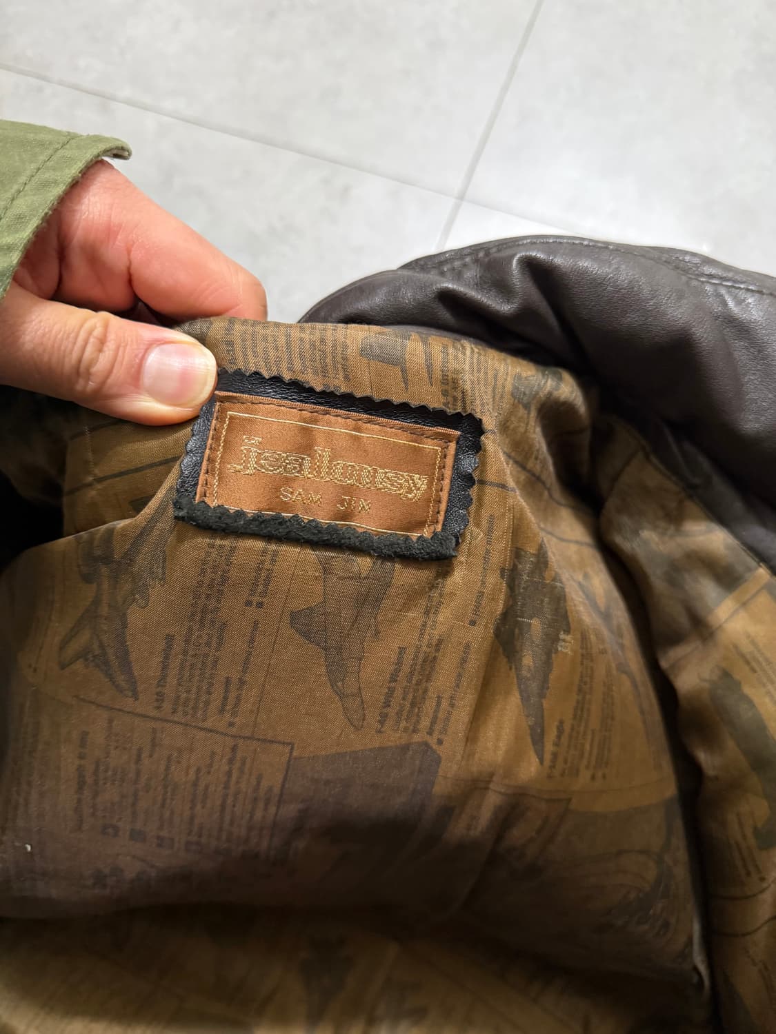  90s   브라운 컬러  소가죽   빈티지  헌팅    자켓  105s 상품이미지4