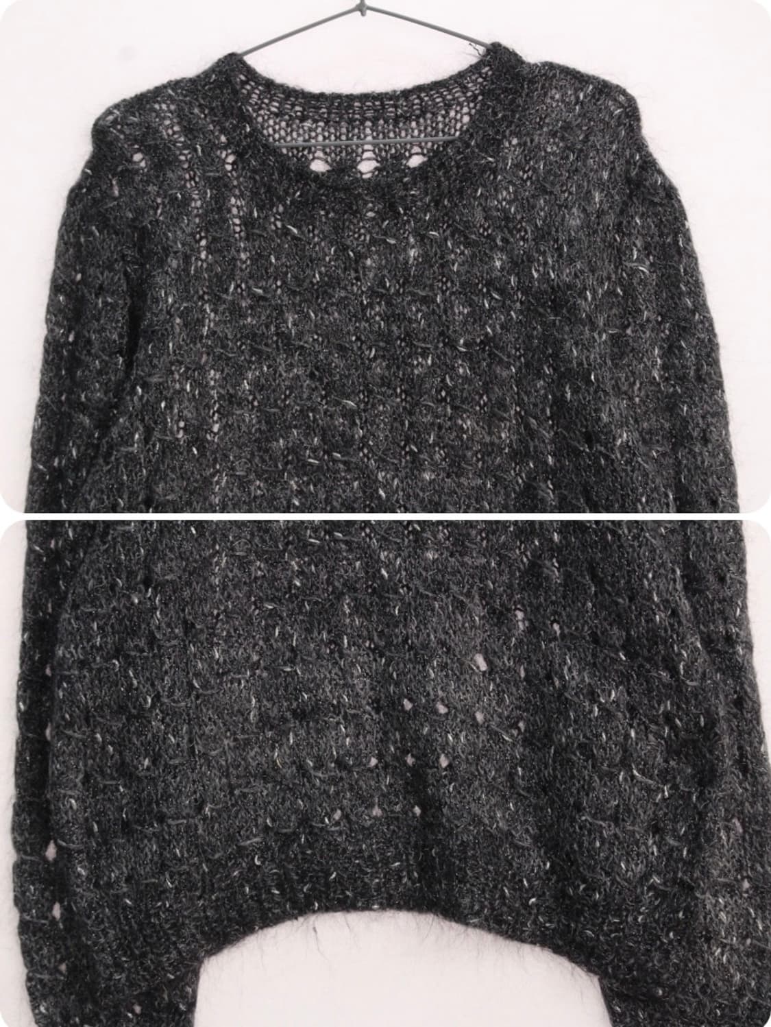 빈티지 그물망 구멍 펀칭 니트 상품이미지2