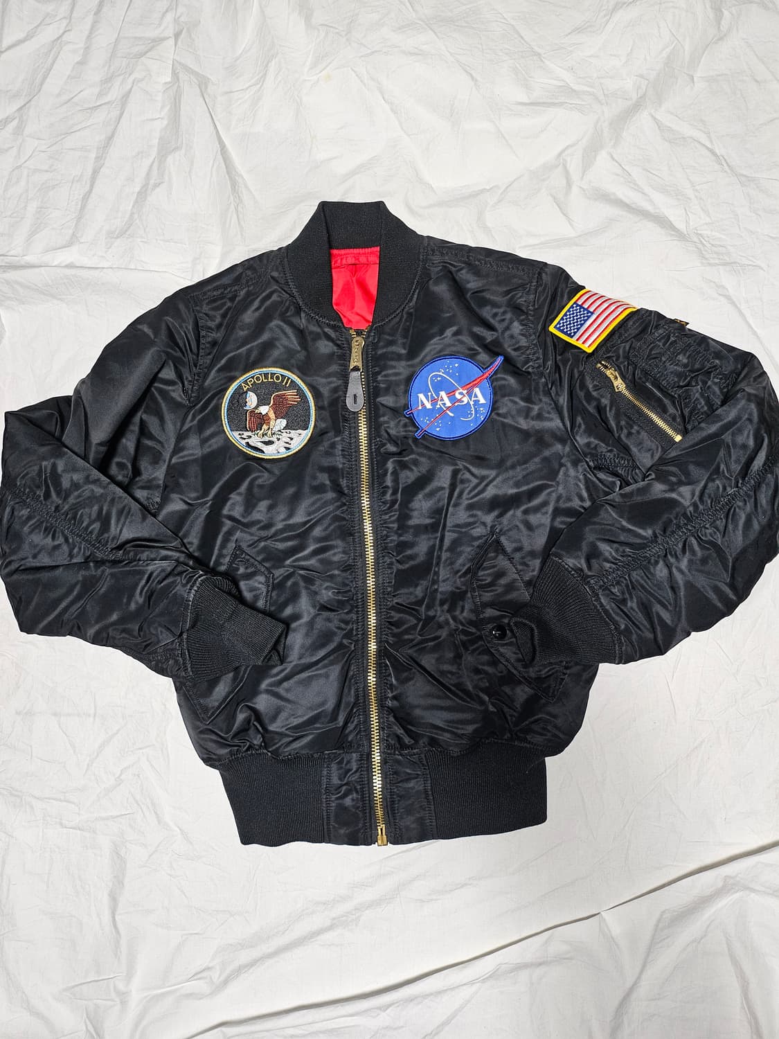 알파인더스트리 NASA MA-1 봄버 자켓 블랙 XS 상품이미지1