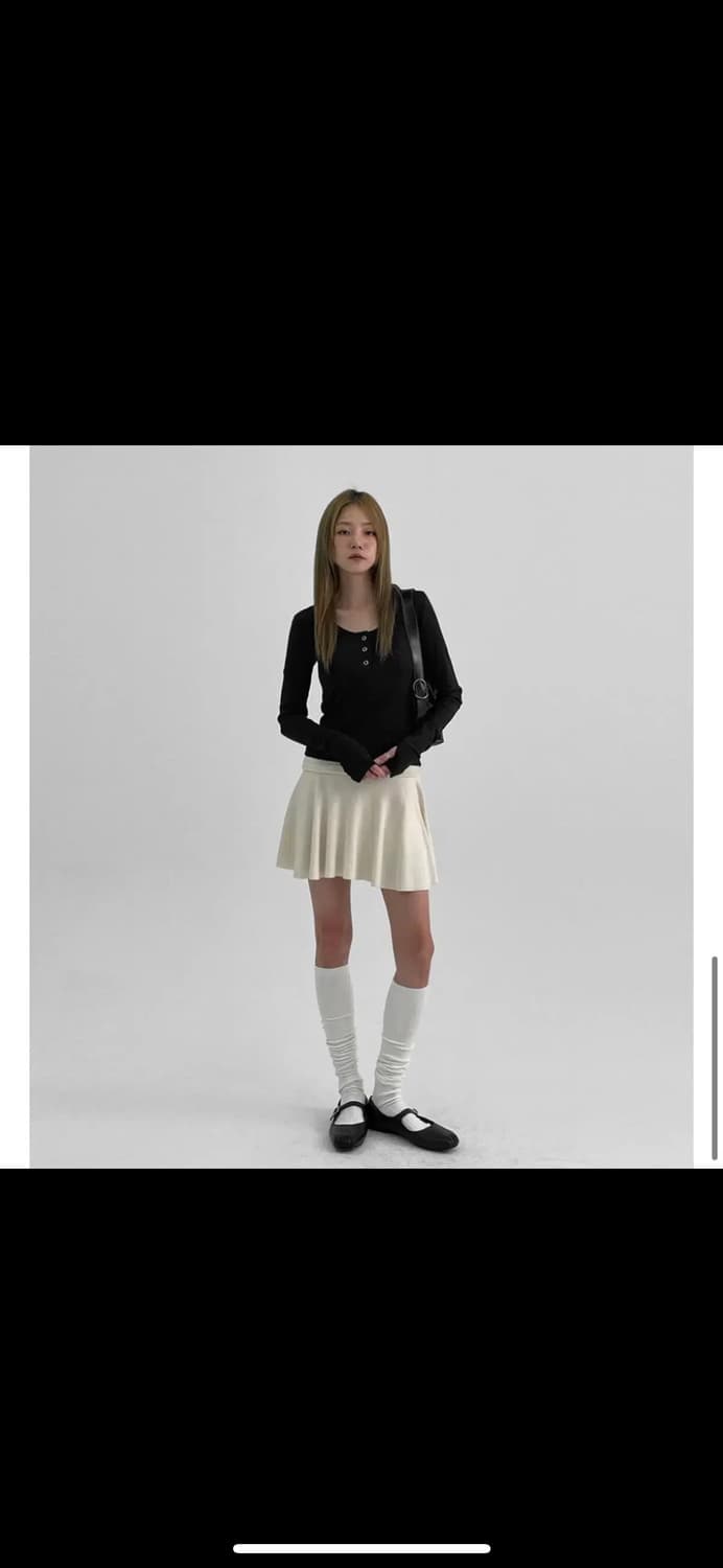 블랙업 이비아 스냅버튼 골지 워머 후드티 핑크 상품이미지2