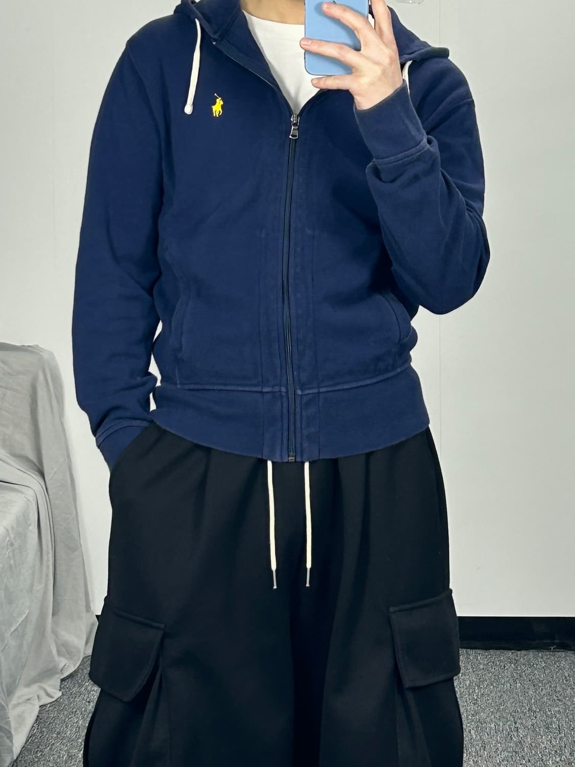 폴로 랄프로렌 포니로고 네이비 후드집업 S  상품이미지2