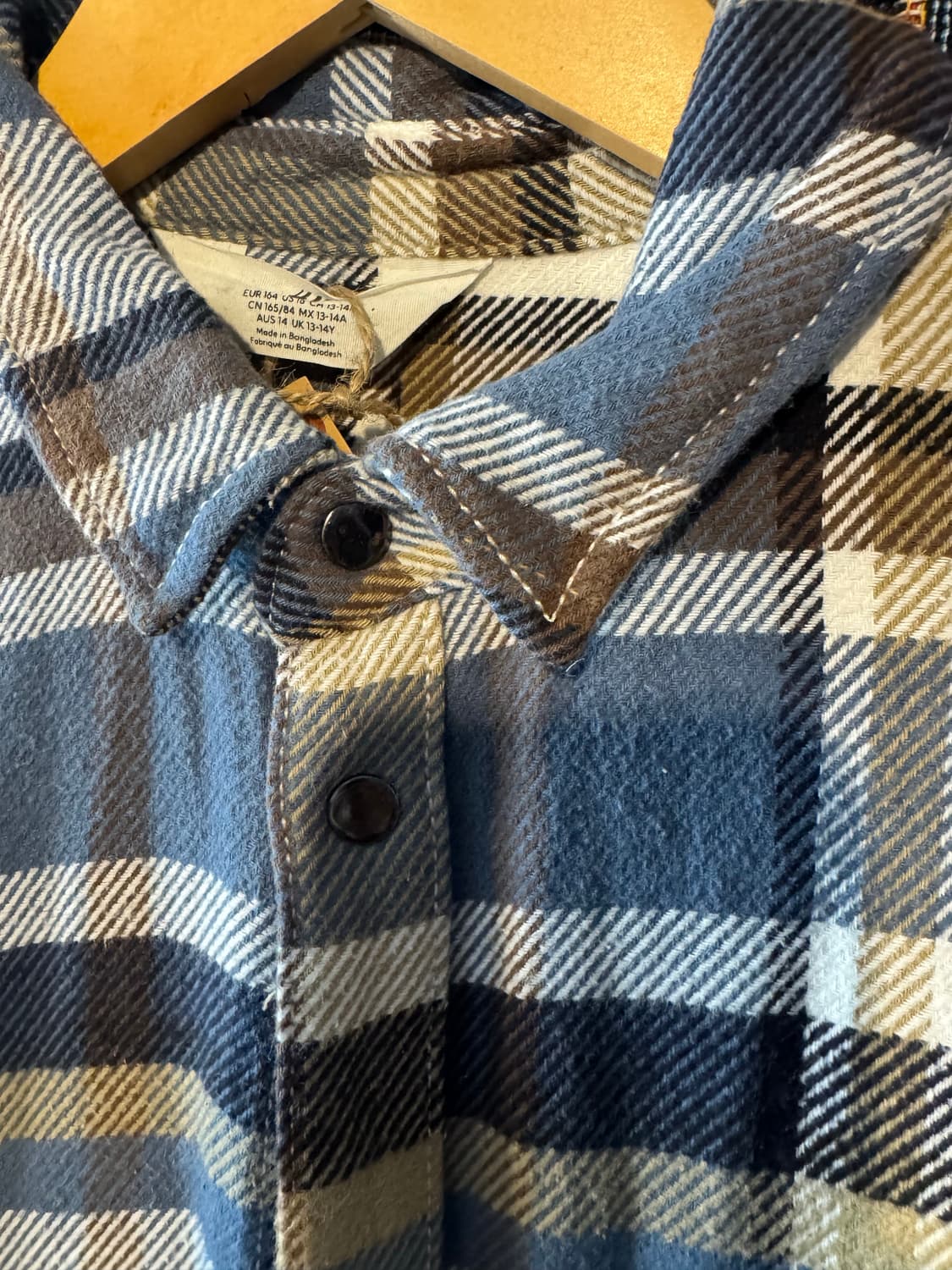 H&M 울 체크셔츠 상품이미지3