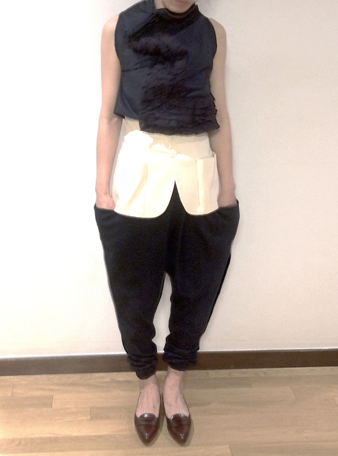 꼼데가르송 프릴 레이어드 탑 M 상품이미지4