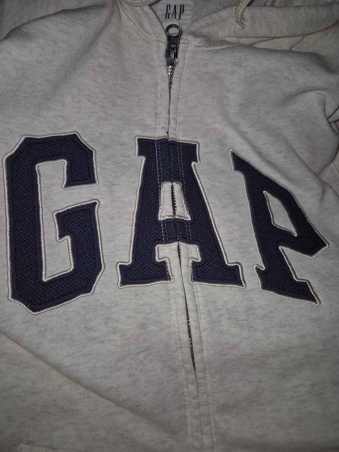 GAP 아이보리 네이비 후드집업 M 상품이미지4