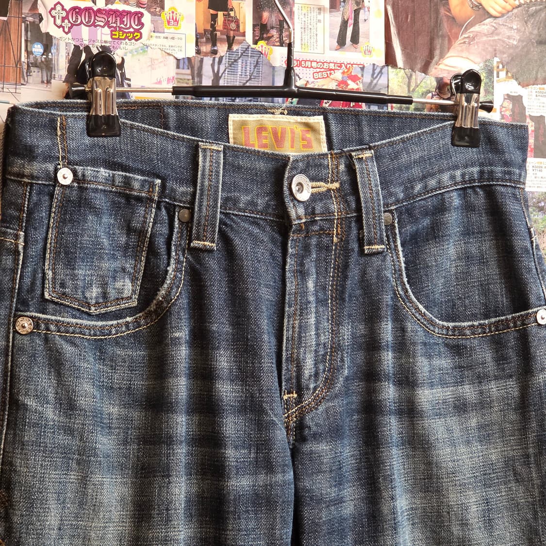 리바이스 포켓 포인트 워싱 데님 팬츠 상품이미지6