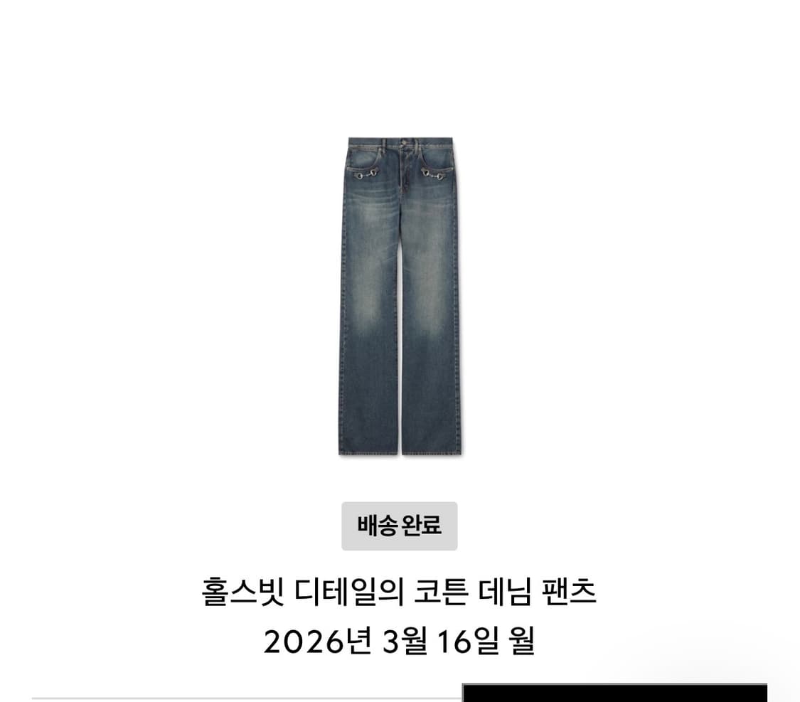 구찌 홀스빗 데님 팬츠 블루 36 상품이미지5