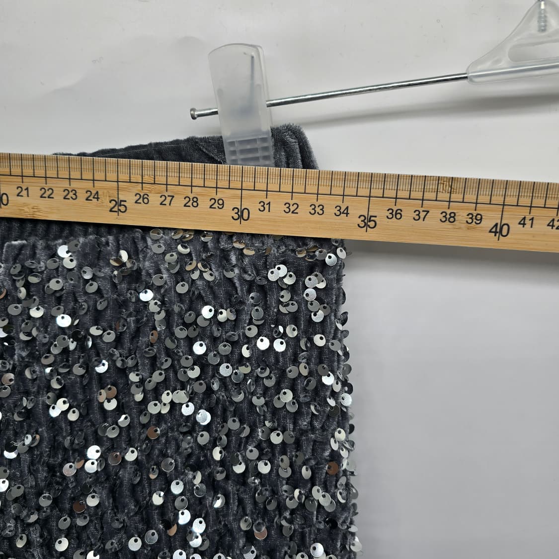 스팽글 벨벳 롱 스커트 상품이미지3