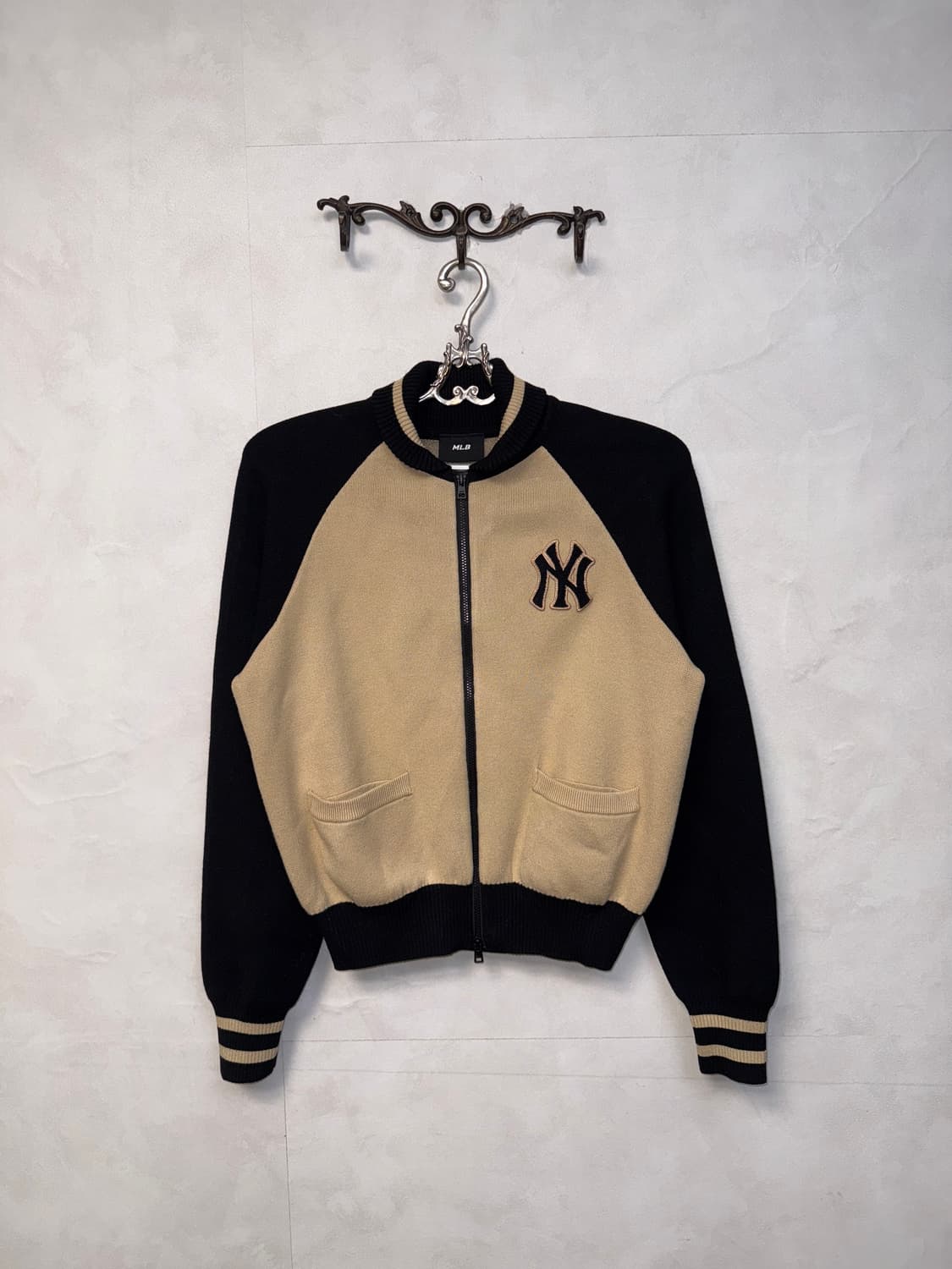 MLB varsity cardigan NY black 상품이미지3
