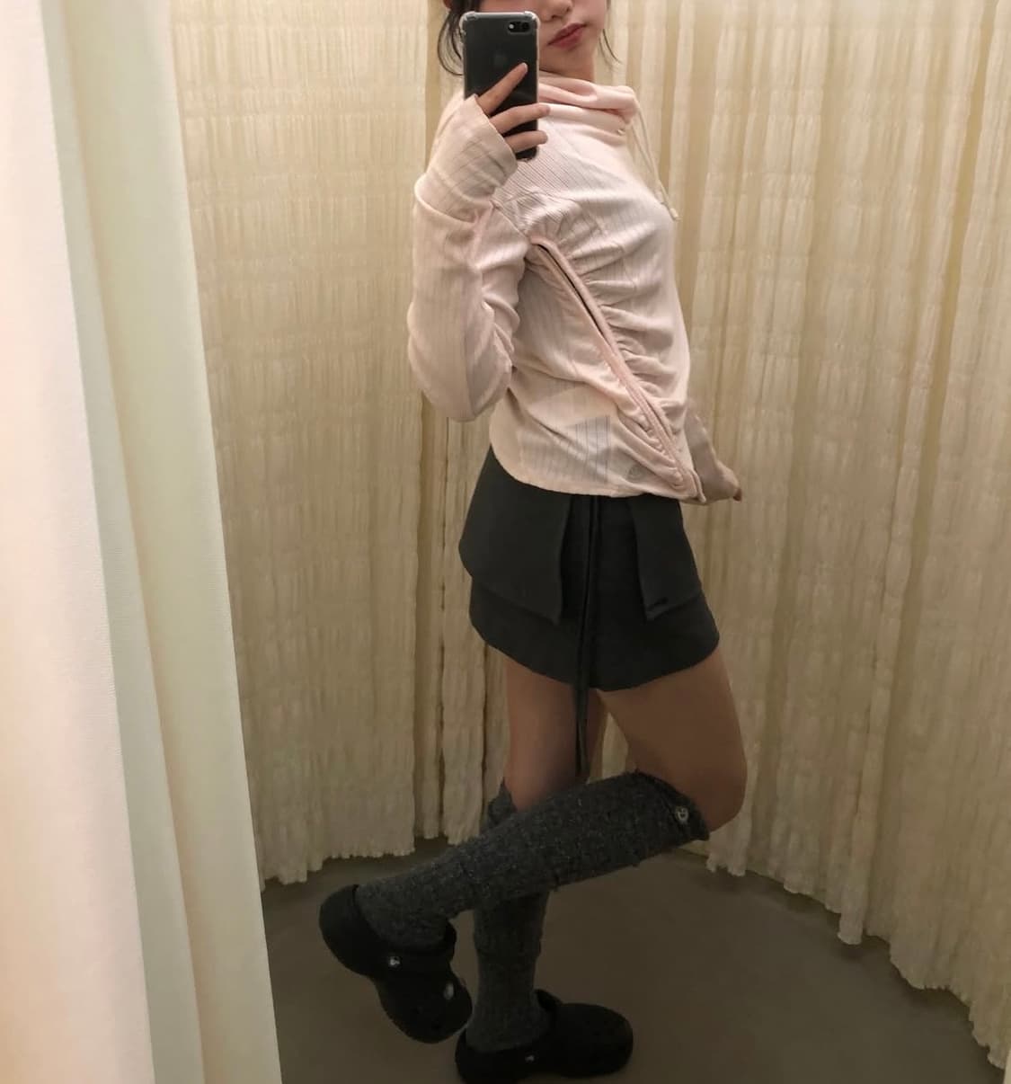 코이세이오 셔링 훅 후디 라이트핑크 상품이미지2