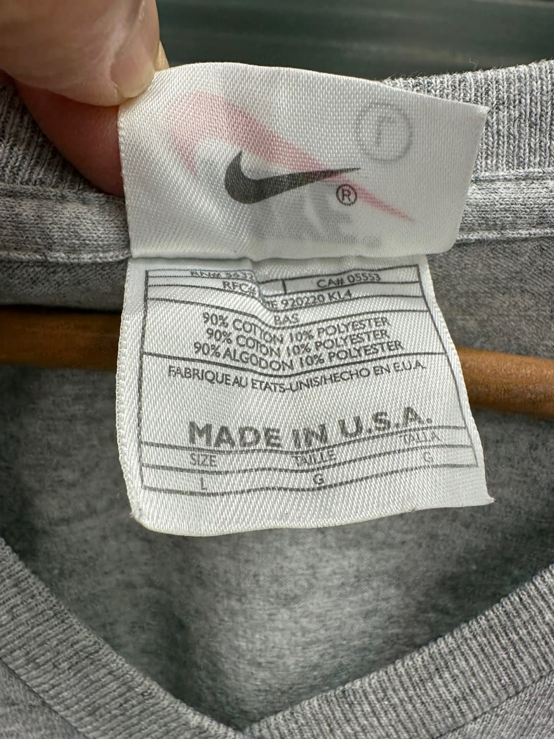 (L)90'S 나이키 USA 반팔-M600 상품이미지4