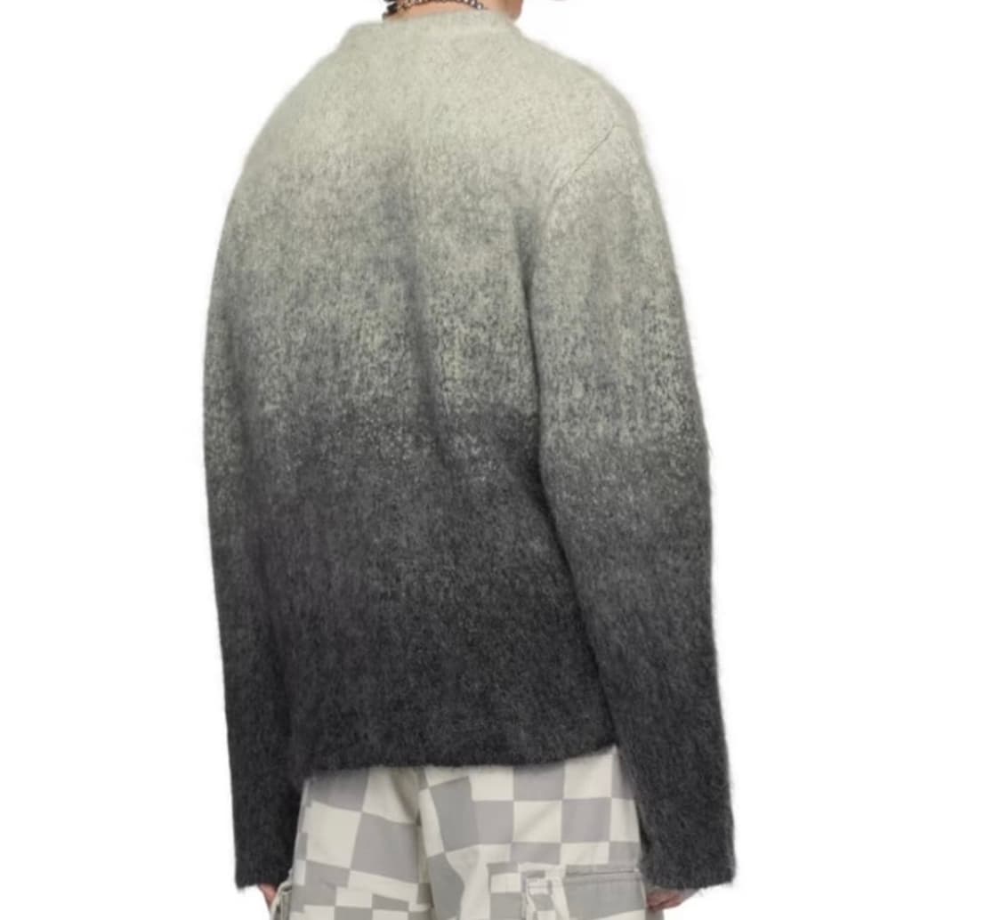 (L) ERL 이알엘 그라데이션 모헤어 브이넥 니트 그레이 상품이미지10