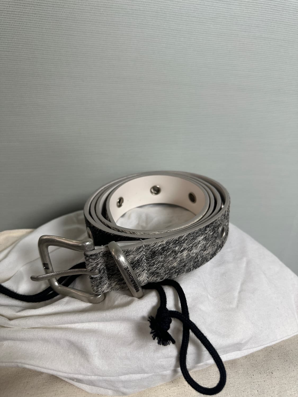 9999아카이브 카우하이드 벨트 스노우 와이드 상품이미지1