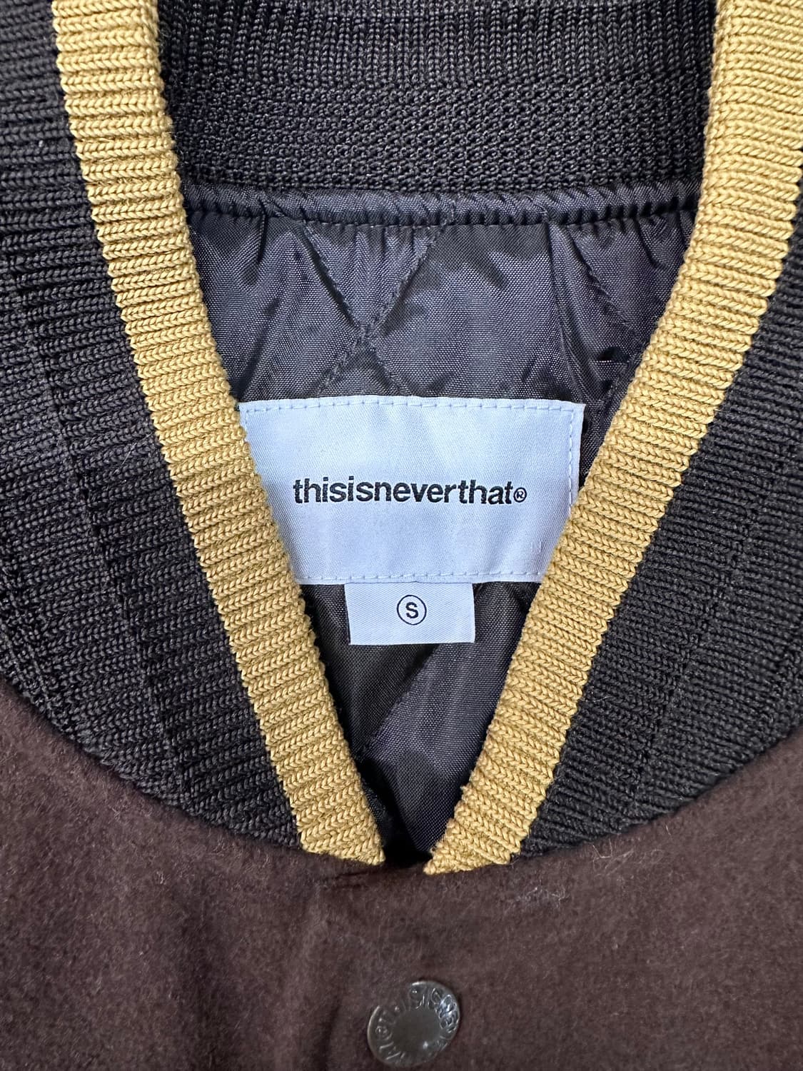 🔥thisisneverthat 레더 슬리브 바시티 자켓 S🔥 상품이미지5