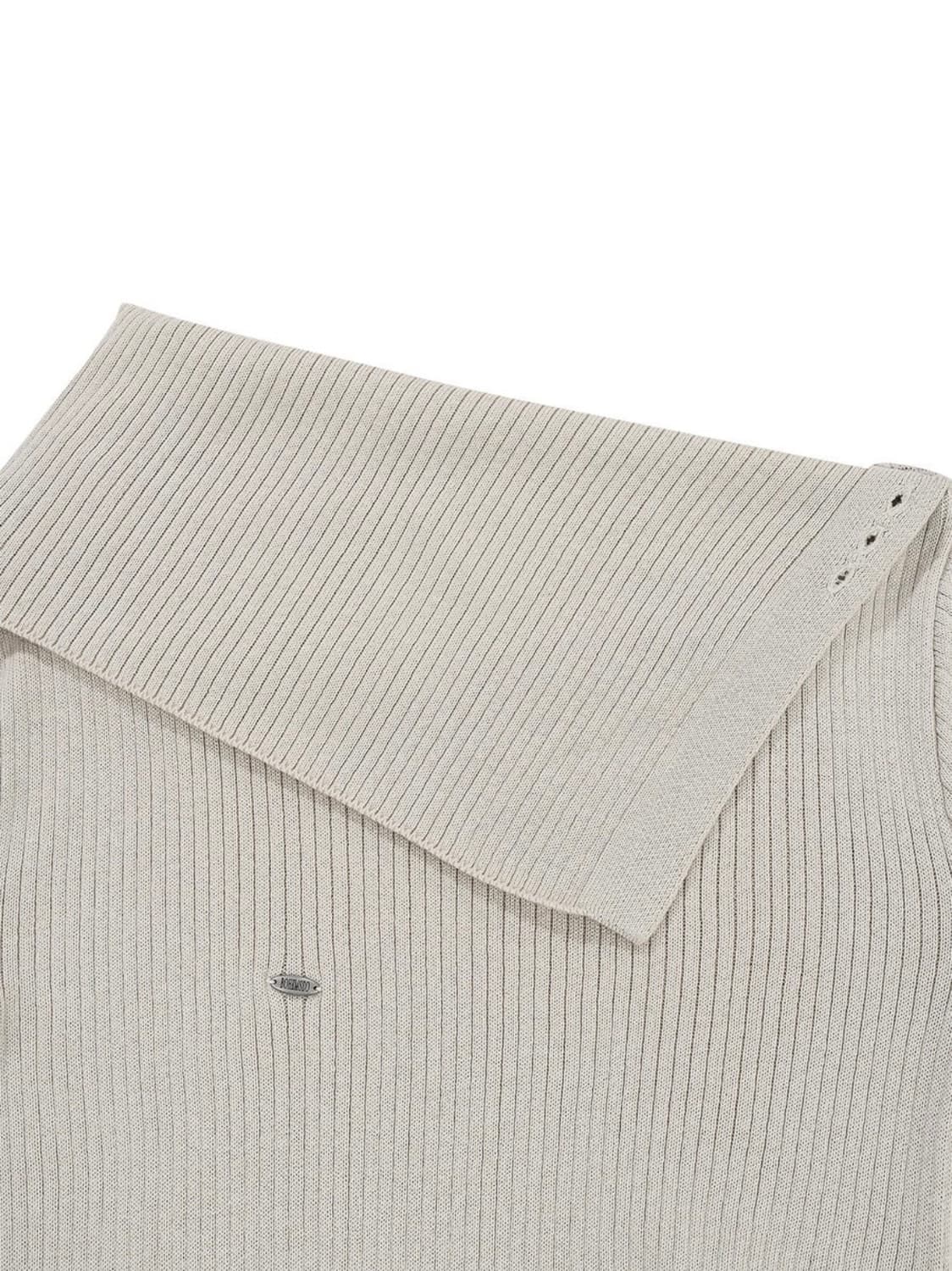 보헴서 오픈카라 언발란스 니트 상품이미지6