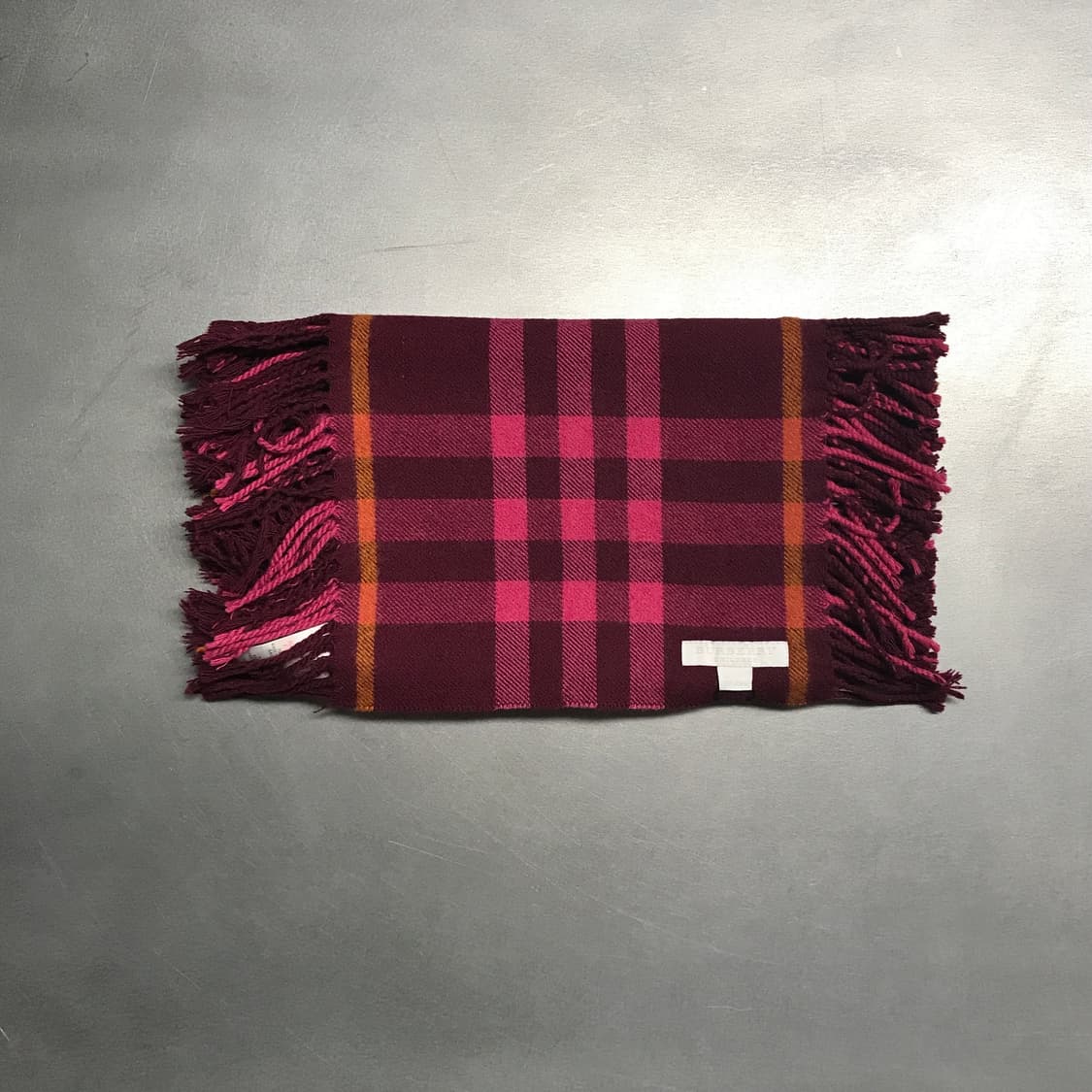 버버리 정품 캐시미어 머플러 버건디 상품이미지2