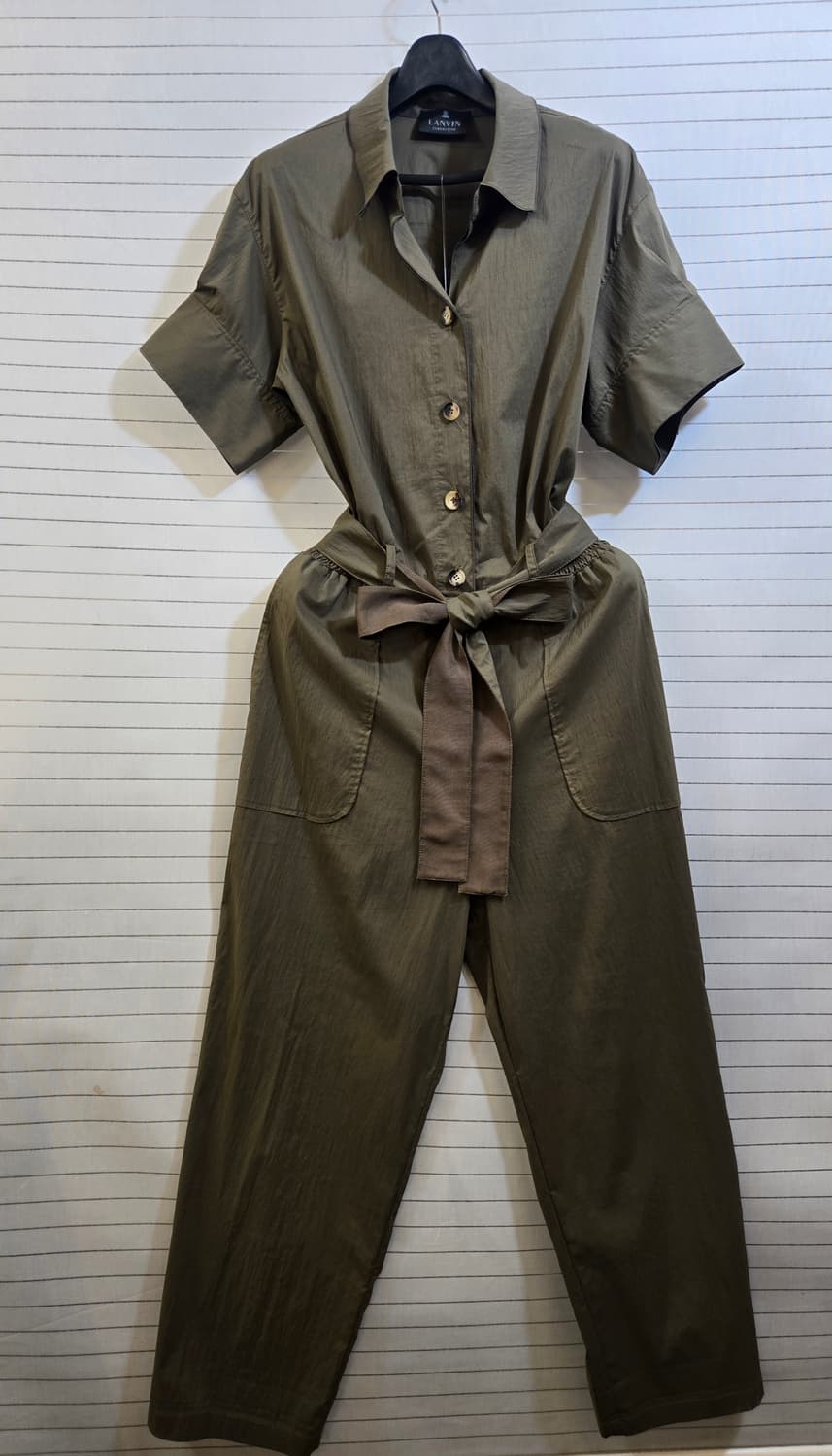 LANVIN 견100 혼방 점프수트 카키 상품이미지1