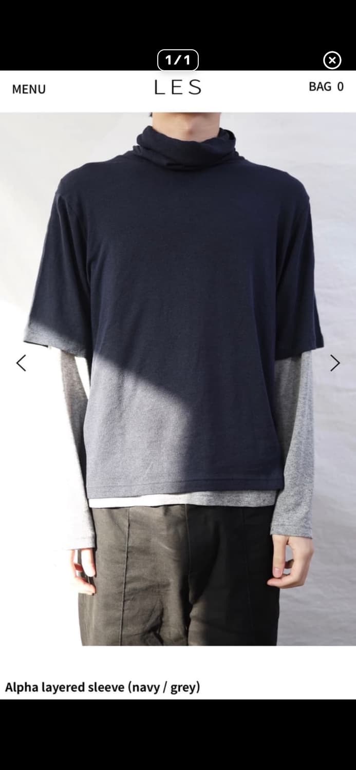 les alpha layered sleeve (navy/grey) 2 상품이미지1