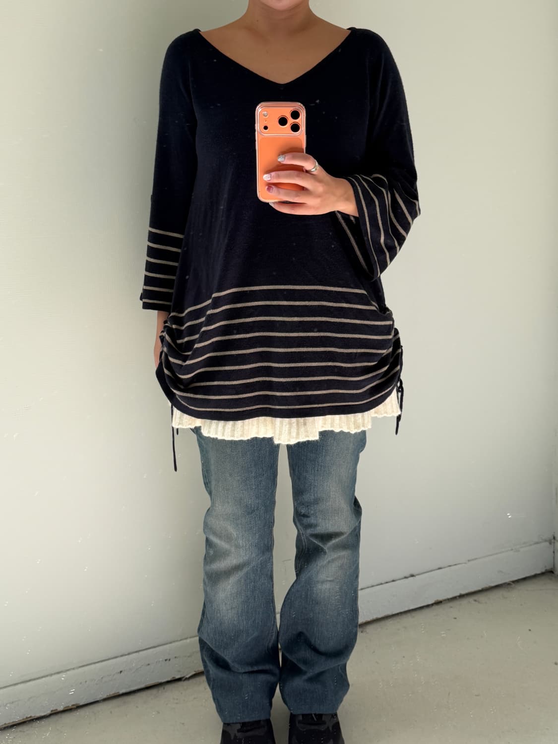 일본빈티지 셔링 롱니트 상품이미지1