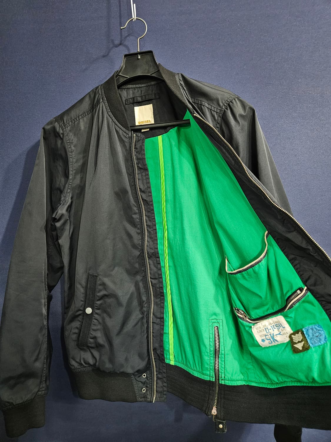 디젤 블랙 남성 95 항공점퍼 자켓  상품이미지8