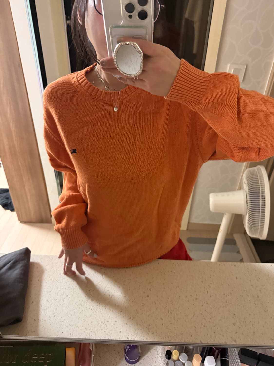 버버리 니트 아이보리/오렌지 사이즈 5 일괄7만원 떨이 상품이미지8