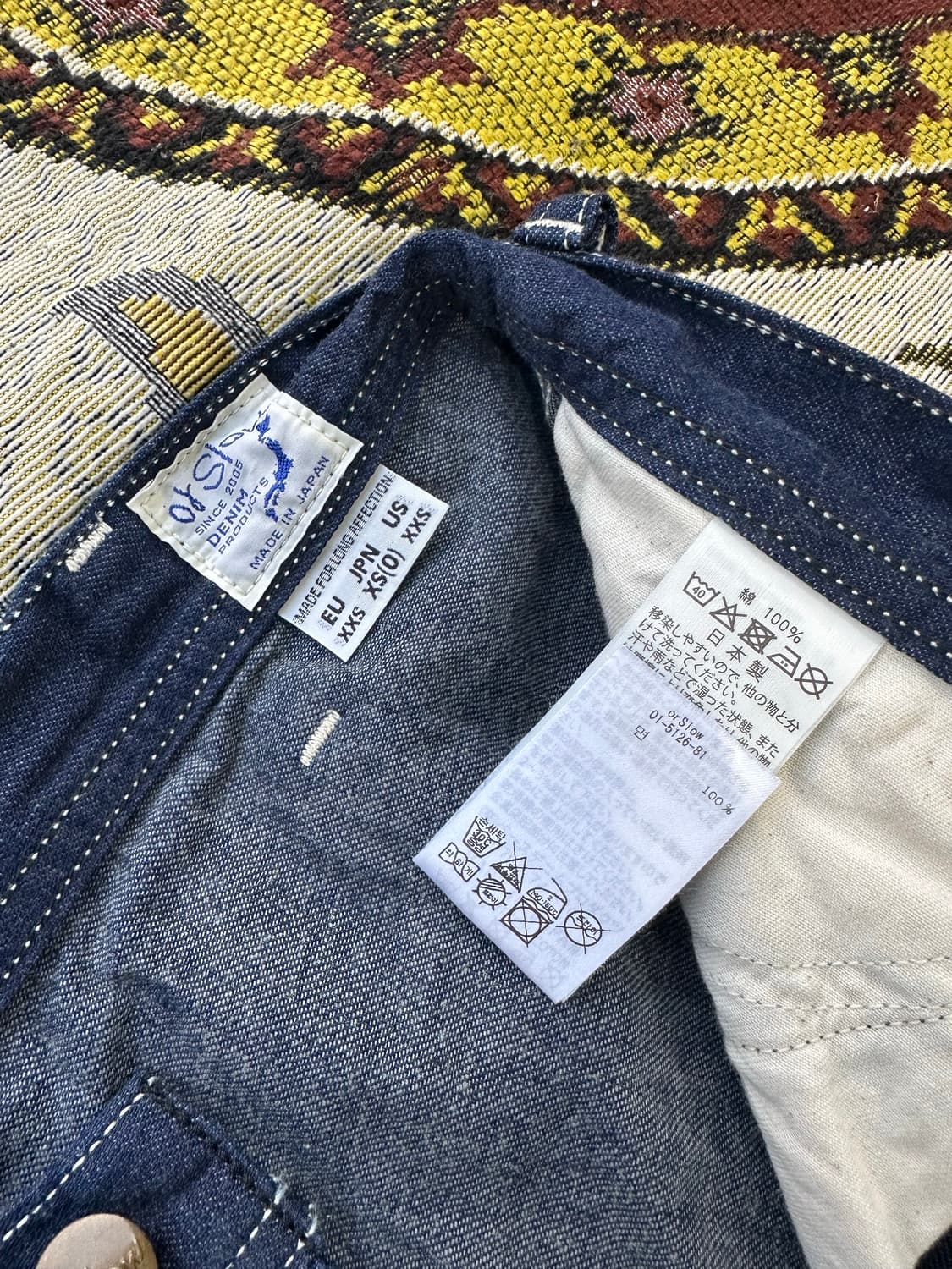 오어슬로우 데님 팬츠 xs 상품이미지4