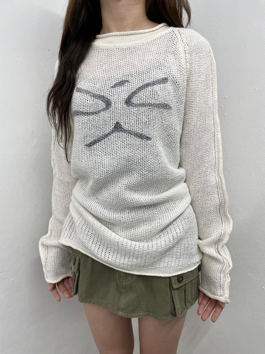 알마니 로고 디테일 니트 상품이미지2