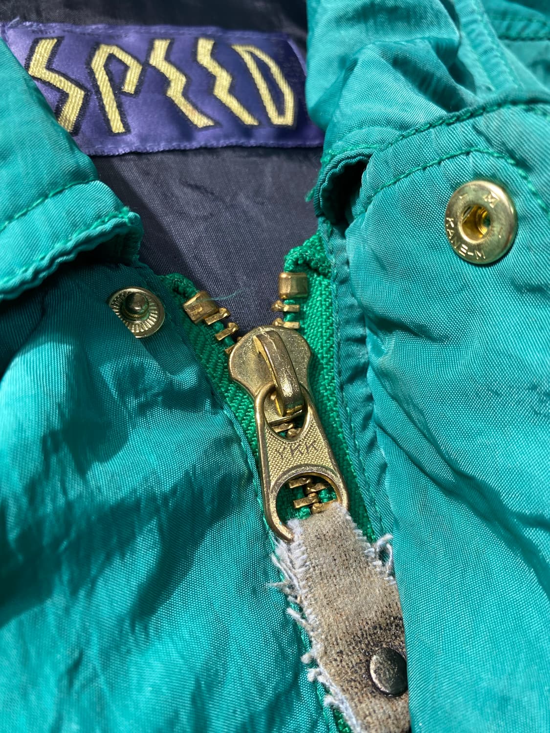 [M] 8-90s SPEED 빈티지 나일론 레이싱 자켓 상품이미지4